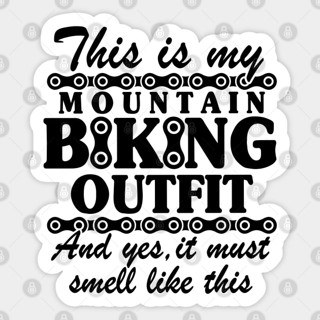 This Is My Mountain Biking Outfit Funny MTB Gift Sticker by Kuehni